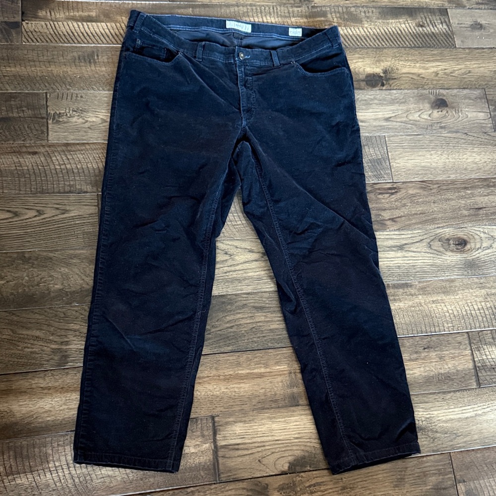 BRAX Feel‎ Good Cooper Fancy Regular Hi-Flex Corduroy Black Pants Size 40/30